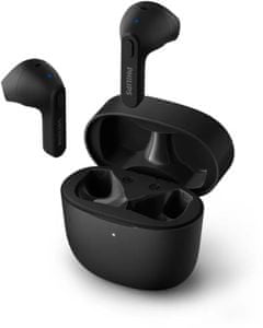 Moderne Bluetooth slušalice Philips TAT2236 Podržava glasovne pomoćnike Vodootporna kutija za punjenje Dugotrajni pretvarač u uhu Hands-free kontrola dodira Značajke Moderan dizajn