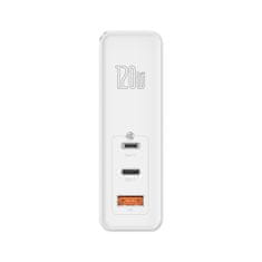 BASEUS GaN Mini USB adapter za brzo punjenje + 2x Type-C 120W EU + Xiaobai Type-C / Type-C 100W 1m CCGAN-J02 kabel, bijeli