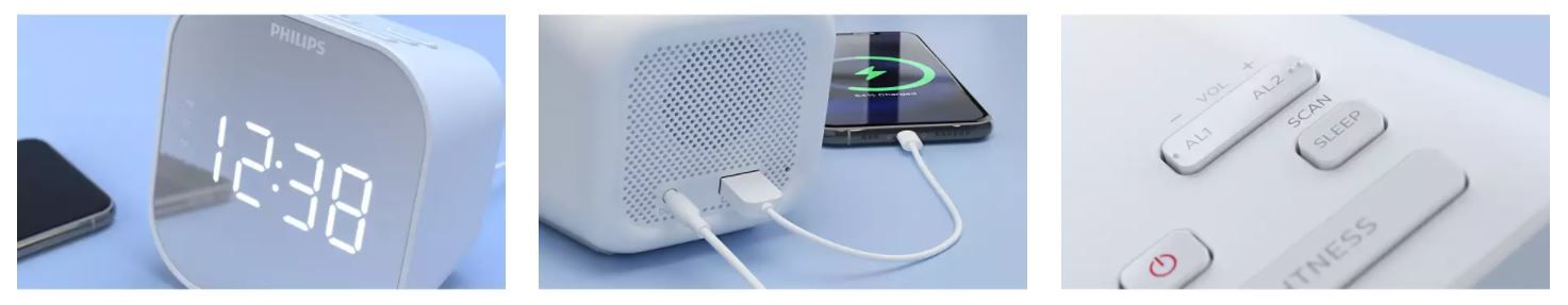  philips tar4406 dvostruka budilica usb ulaz za punjenje zrcalni zaslon odgoda fm tuner 