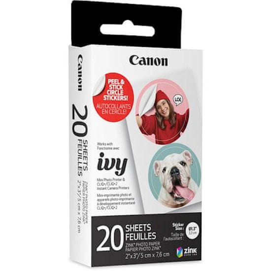 Canon Zink Circle foto papir, 20 pack, za Zoemini