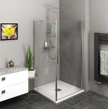 POLYSAN ZOOM Kvadratna Tuš Kabina 800x800mm L/P Varijanta, Bezokvirna, Antidrop Staklo