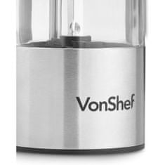 VonShef set električnih mlinova za papar i sol, 2 komada, srebro