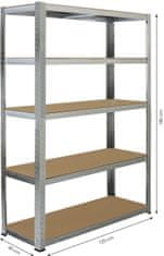 Fieldmann FDR 1820 regal, metalni, 180 × 120 × 40 cm (50004620)