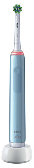Oral-B Pro 3 - 3000 električna četkica za zube, Braun dizajn, plava 