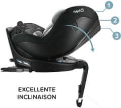 NADO X MIGO O3 Lite I-SIZE 360° (40–105 cm) autosjedalica 2021 Black stone