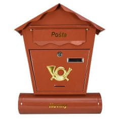 Portoss poštanski sandučić, 440x370x100, smeđi