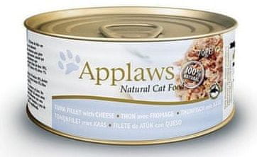 Applaws mokra hrana za mačke, tuna i sir, 24 x 70 g