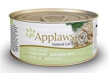 Applaws Kitten mokra hrana za mačiće, piletina, 24 x 70