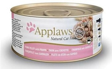 Applaws mokra hrana za mačke, tuna i kozice, 24 x 70 g