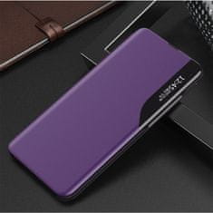 MG Eco Leather View preklopna maska za Xiaomi Redmi K40 / Poco F3, ljubičasta
