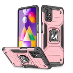 MG Ring Armor maska za Samsung Galaxy M31s, ružičasta