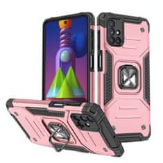 MG Ring Armor maska za Samsung Galaxy M51, ružičasta