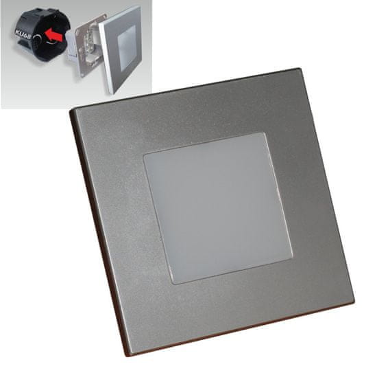 LUXERA 48302 Step Light LED svijetlo na stubištu, 1 W, srebrno