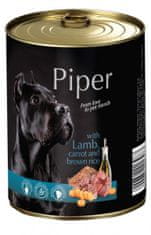 Piper Dolina Noteci mokra hrana za pse, janjetina, mrkva i riža, 24 x 400 g