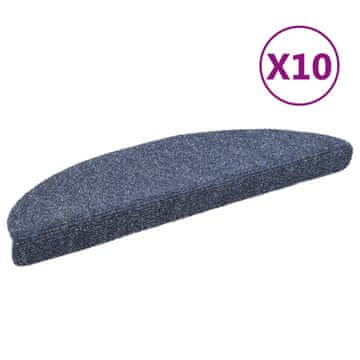 Vidaxl Samoljepljive prostirke za stepenice 10 kom 56x17x3 cm plave poluokrugle