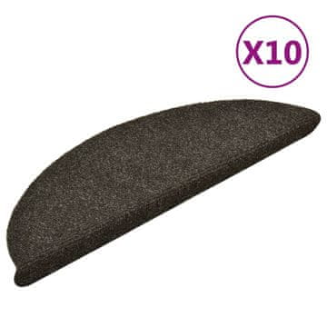 Vidaxl Samoljepljive prostirke za stepenice 10 kom 56x17x3 cm antracit poluokrugle