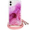 Storm silikonska maskica s kabelom za iPhone 12 Pro Max, ružičasta