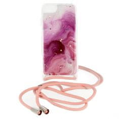 Storm silikonska maskica s kabelom za iPhone 12 Pro Max, ružičasta