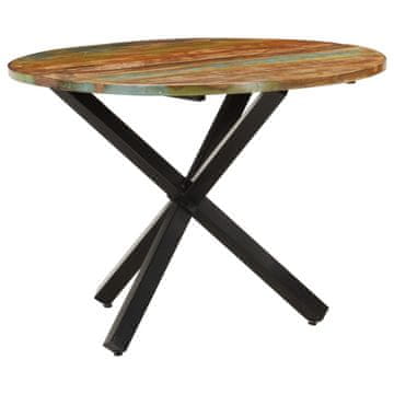 Vidaxl Okrugli blagovaonski stol 100x100x75 cm Masivno reciklirano drvo