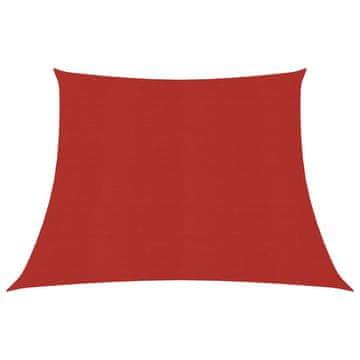 Vidaxl Jedro za zaštitu od sunca 160 g/m² crveno 3/4 x 2 m HDPE