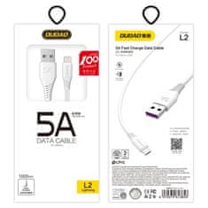 DUDAO L2M kabel USB / Micro USB 5A 1m, bijela