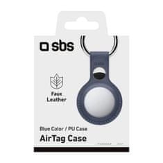 SBS Apple AirTag privjesak za ključeve, umjetna koža, plavi