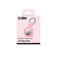 SBS Apple AirTag privjesak za ključeve, silikonski, ružičasti