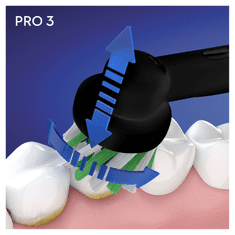 Oral-B Pro 3 - 3500 električna četkica za zube, Braun dizajn, crna 