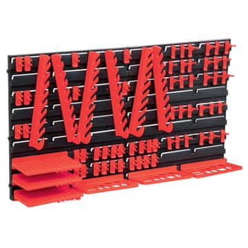 Vidaxl Organizator za zidne panele od 71 dijela, crveni i crni