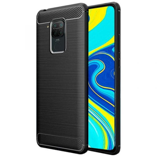 Silikonska maskica za Xiaomi Redmi Note 9, mat carbon crna