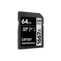Lexar SDXC memorijska kartica, 64GB UHS-II V60 (R:250/W:120MB/s)