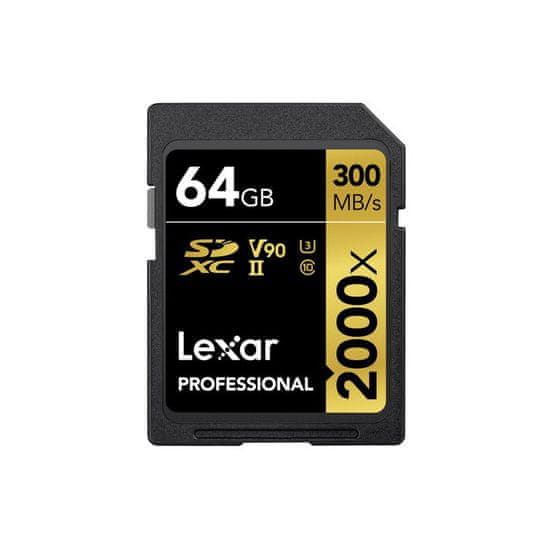 Lexar memorijska kartica SDXC 64GB UHS-II V90 (R:300/W:260MB/s)