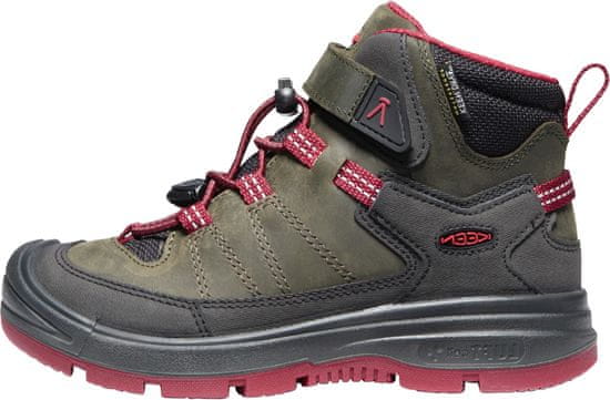 KEEN dječje zimske čizme Redwood MID WP Y steel grey/red dahlia