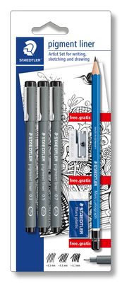 Staedtler pigment liner flomastri, 3/1, crni