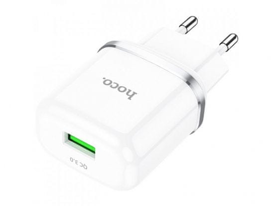 Hoco adapter za punjač za pametni dom N3 18W s 3.0 utikačem QC USB, bijeli