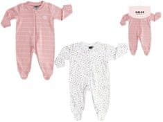BOLEY set za ženske bebe s kombinezonom na patentni zatvarač 6322105, 2 komada, 50, ružičasta