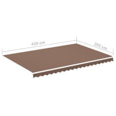 Vidaxl Zamjenska tkanina za tendu smeđa 4,5 x 3 m