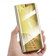 Onasi Clear View preklopna maska za Samsung Galaxy A12 A125, zlatna