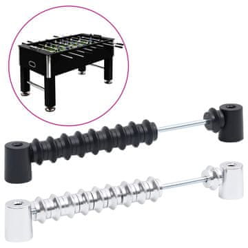 Vidaxl Prečke za rezultate za stolni nogomet 2 kom crno-srebrne