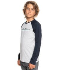 Quiksilver majica za dječake Primary colours ls youth EQBZT04380-SGRH, 14, siva