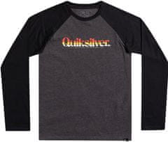 Quiksilver majica za dječake Primary colours ls youth EQBZT04380-KTAH, 16, tamno siva