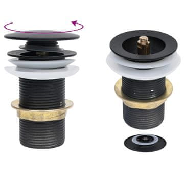 Vidaxl Potisni odvod bez zaštite od prelijevanja crni 6,4x6,4x9,1 cm