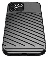 Tunder Armor maskica za iPhone 12 / 12 Pro, silikonska, crna