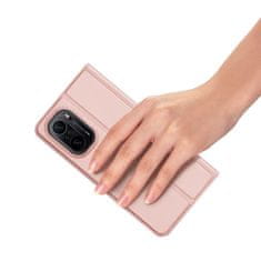 Dux Ducis Skin Pro preklopna kožna maska za Xiaomi Redmi K40 / Poco F3, ružičasta
