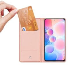 Dux Ducis Skin Pro preklopna kožna maska za Xiaomi Redmi K40 / Poco F3, ružičasta