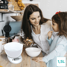 Platinet OBSKWB kuhinjska vaga s posudom, funkcija TARE, automatsko isključivanje, LCD zaslon, maks. 5 kg, posuda 600 ml