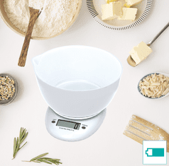 Platinet OBSKWB kuhinjska vaga s posudom, funkcija TARE, automatsko isključivanje, LCD zaslon, maks. 5 kg, posuda 600 ml