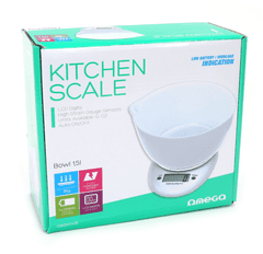 Platinet OBSKWB kuhinjska vaga s posudom, funkcija TARE, automatsko isključivanje, LCD zaslon, maks. 5 kg, posuda 600 ml