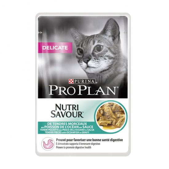 Purina Pro Plan Cat DELICATEmorska riba u vrećici, 24 x 85 g