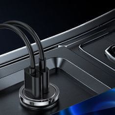 Joyroom C-A35 auto punjač USB-C / USB PD QC 45W 5A, siva